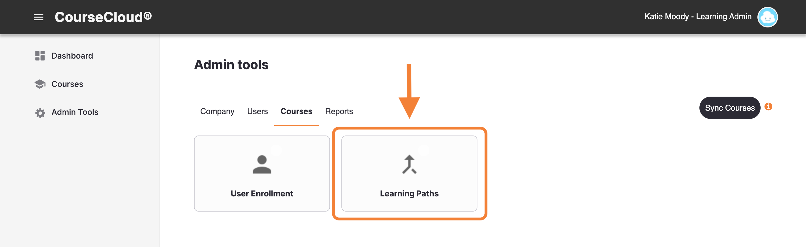 2_-_The_Courses_tab_with_the_Learning_Paths_option_indicated.png