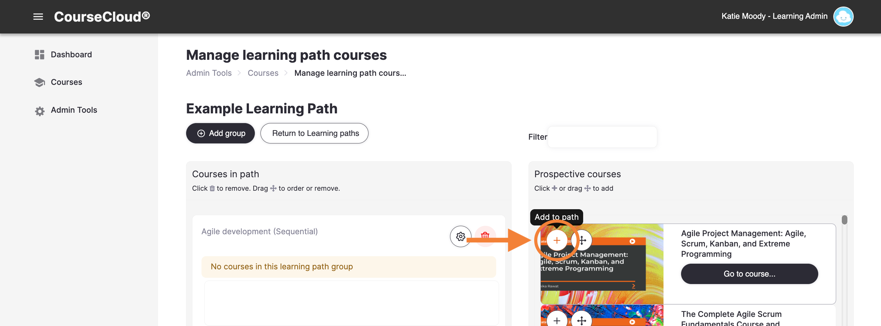16_-_The_Manage_Learning_Path_Courses_page__indicating_an_example_course_s_Add_icon.png