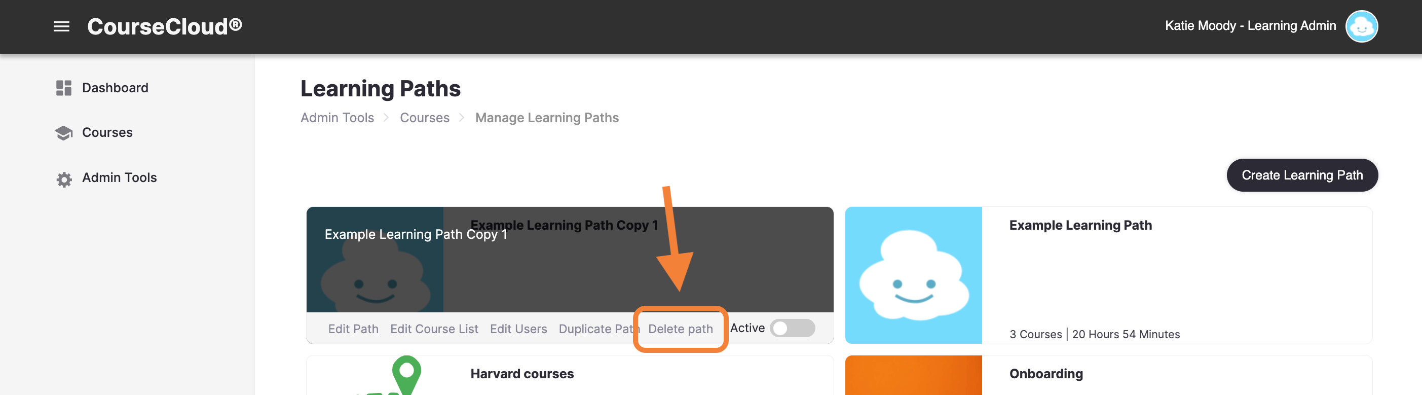 24_-_The_Learning_Paths_page__indicating_an_example_path_s_Delete_Path_tool.png