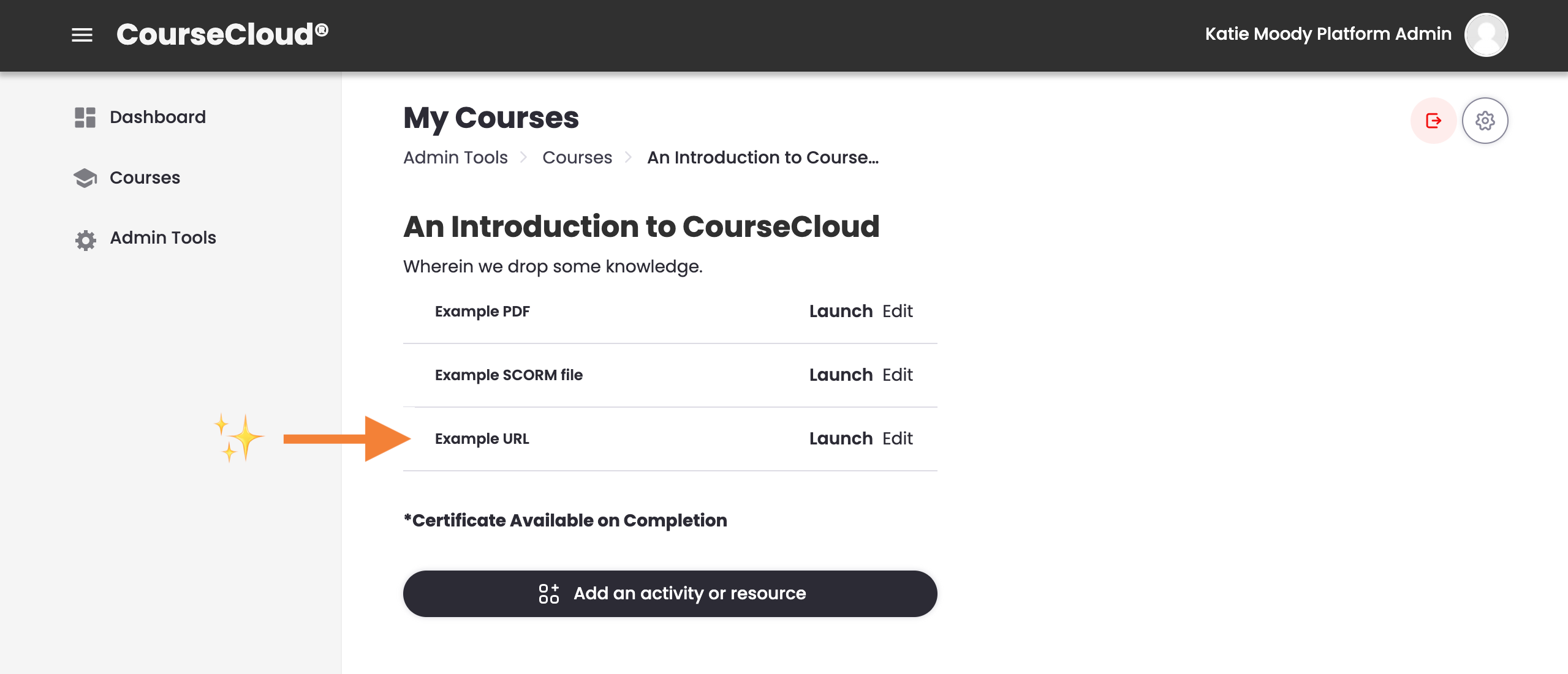 26 - The course framework page, indicating the newly added URL.png