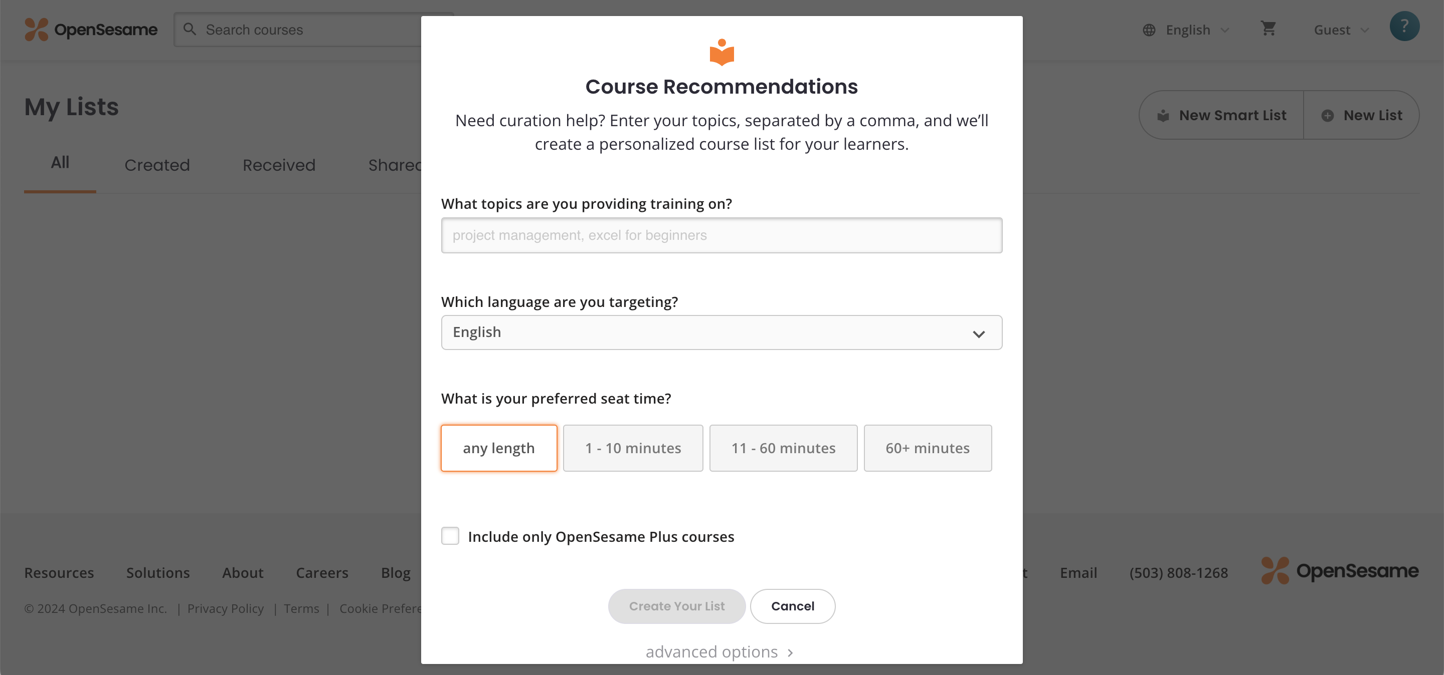 3 - Smart List options, page one.png