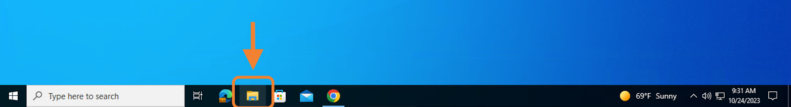 PC steps 1 - File Explorer in the Windows toolbar.png