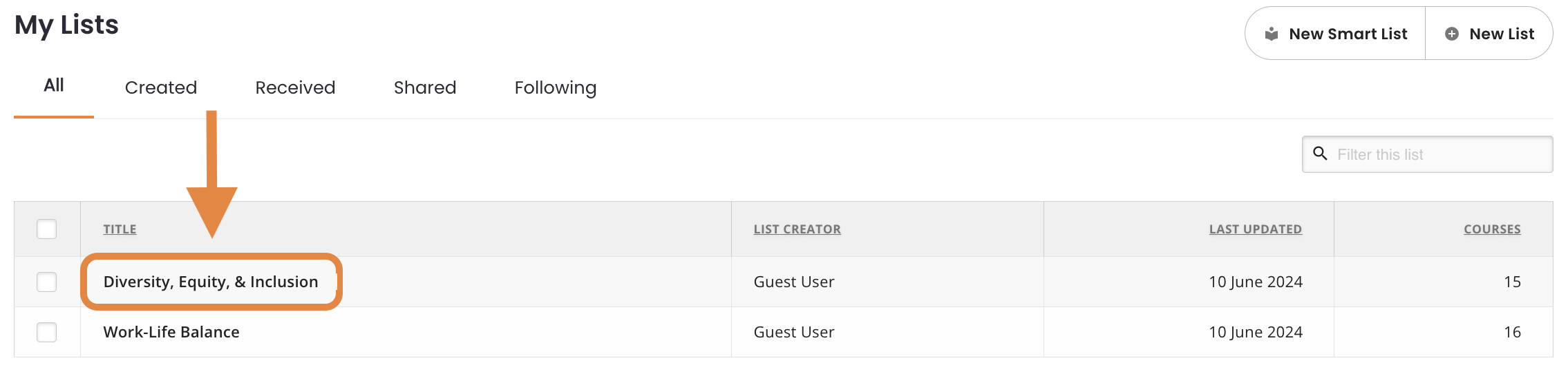 How to send courses to a learning platform using a List – OpenSesame ...