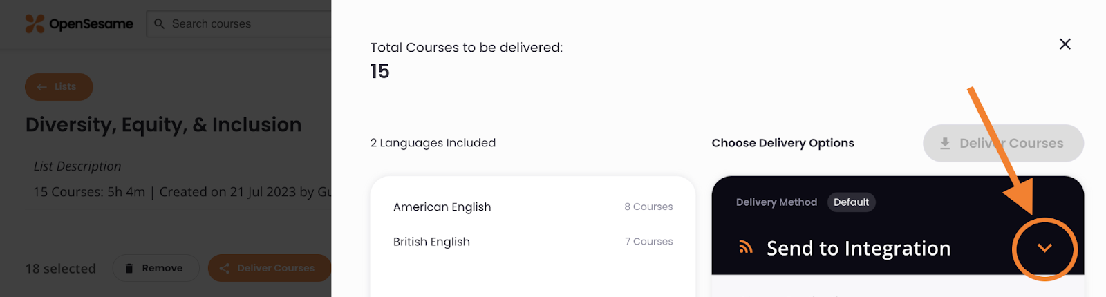 How to send courses to a learning platform using a List – OpenSesame ...