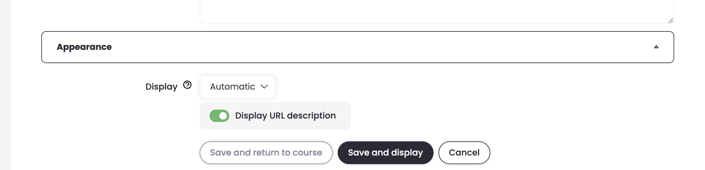 22 - The Add a URL page's Appearance options.png