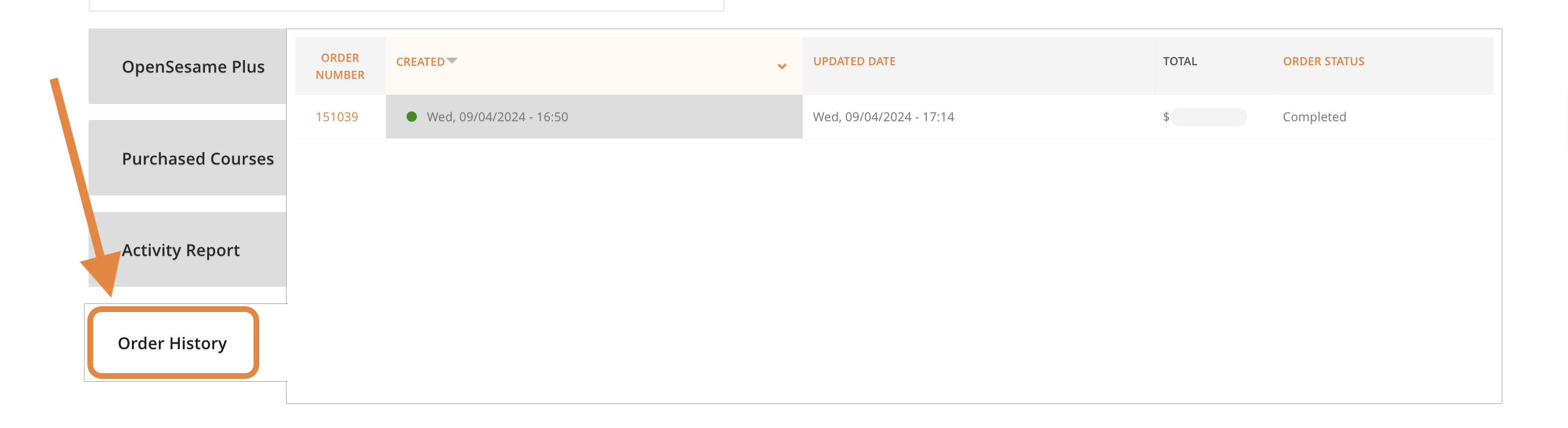 6 - The account dashboard, on the Order History tab, indicating that tab.png