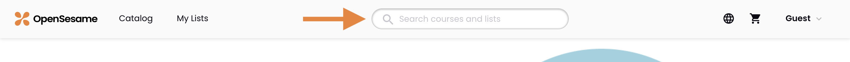 1 - The OpenSesame search bar.png
