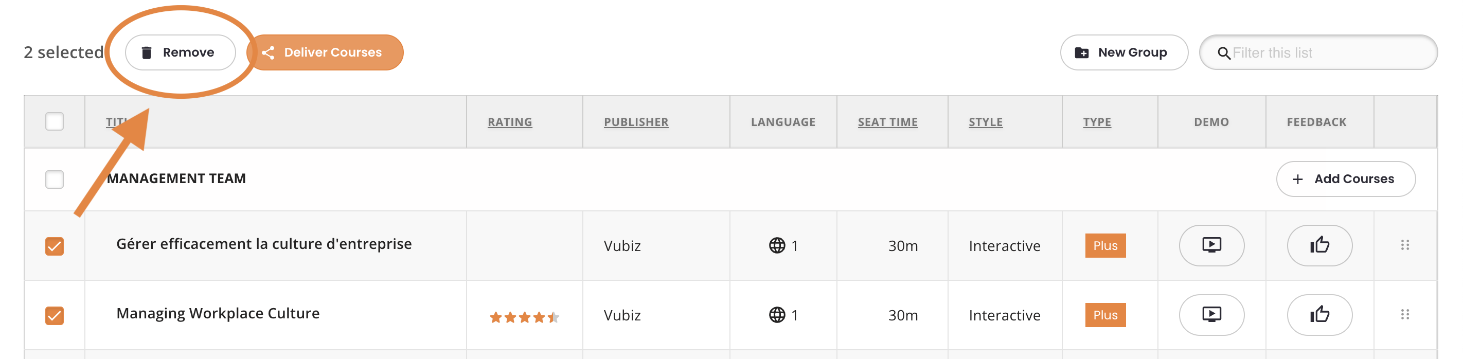 22 - Two courses are selected and the Remove button is indicated.png