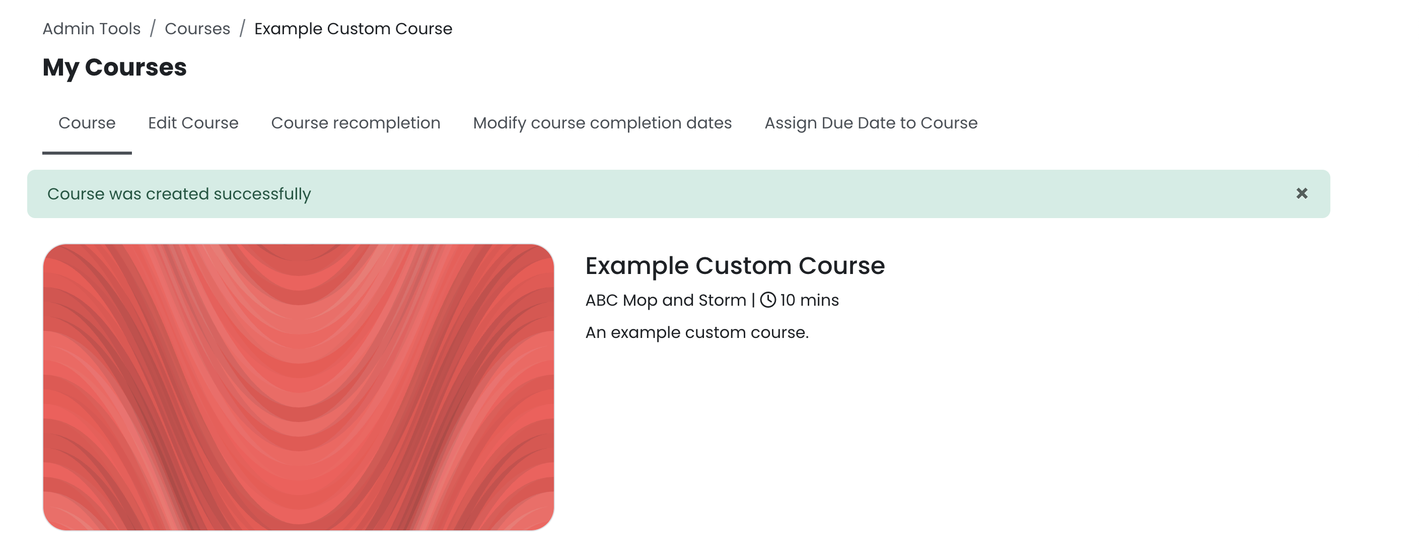 5 - The newly created course framework.png