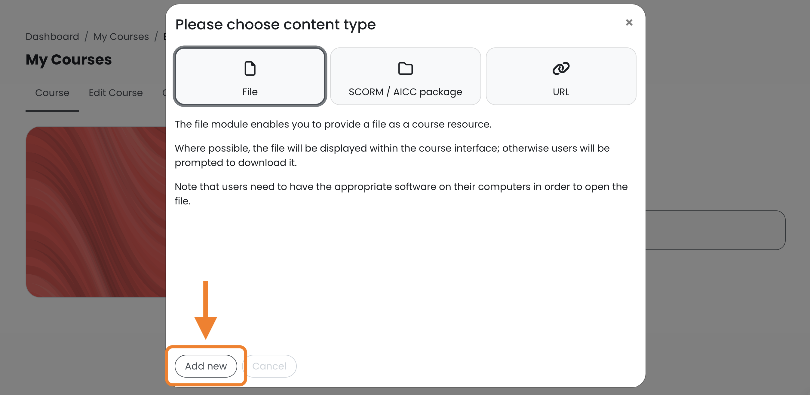 8 - The Add a File option, indicating the Add New button.png