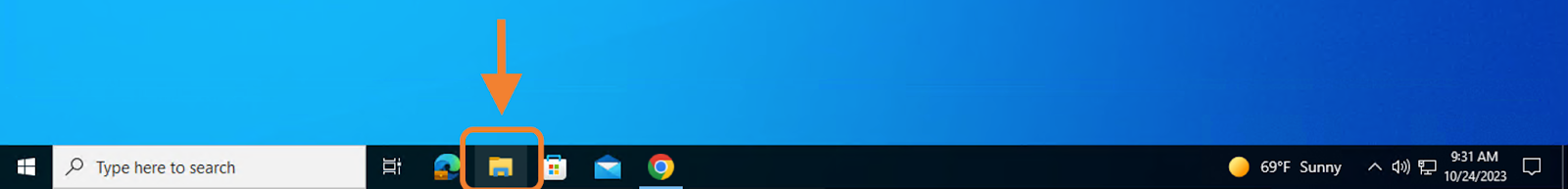 PC steps 1 - File Explorer in the Windows toolbar.png