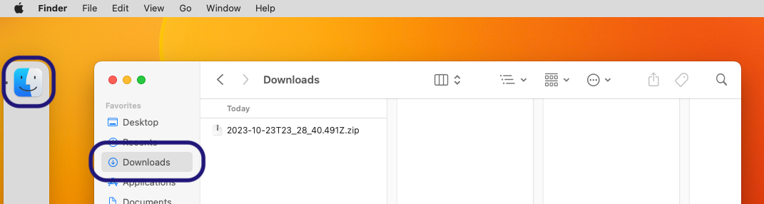 Mac steps 1 - Finder and the Downloads folder.png