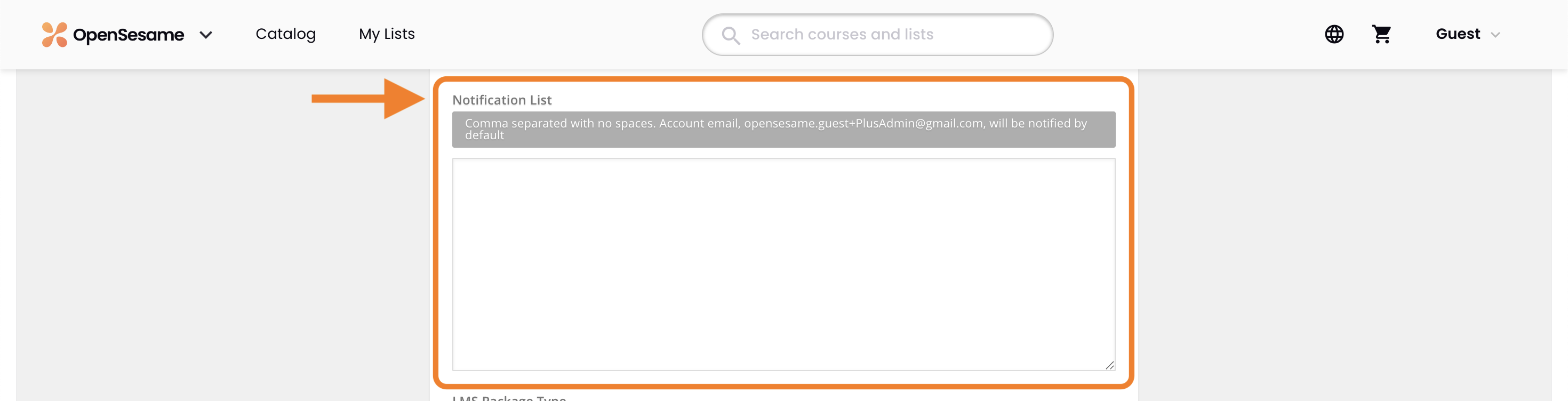 2 - The Account Settings page, indicating Notification List.png