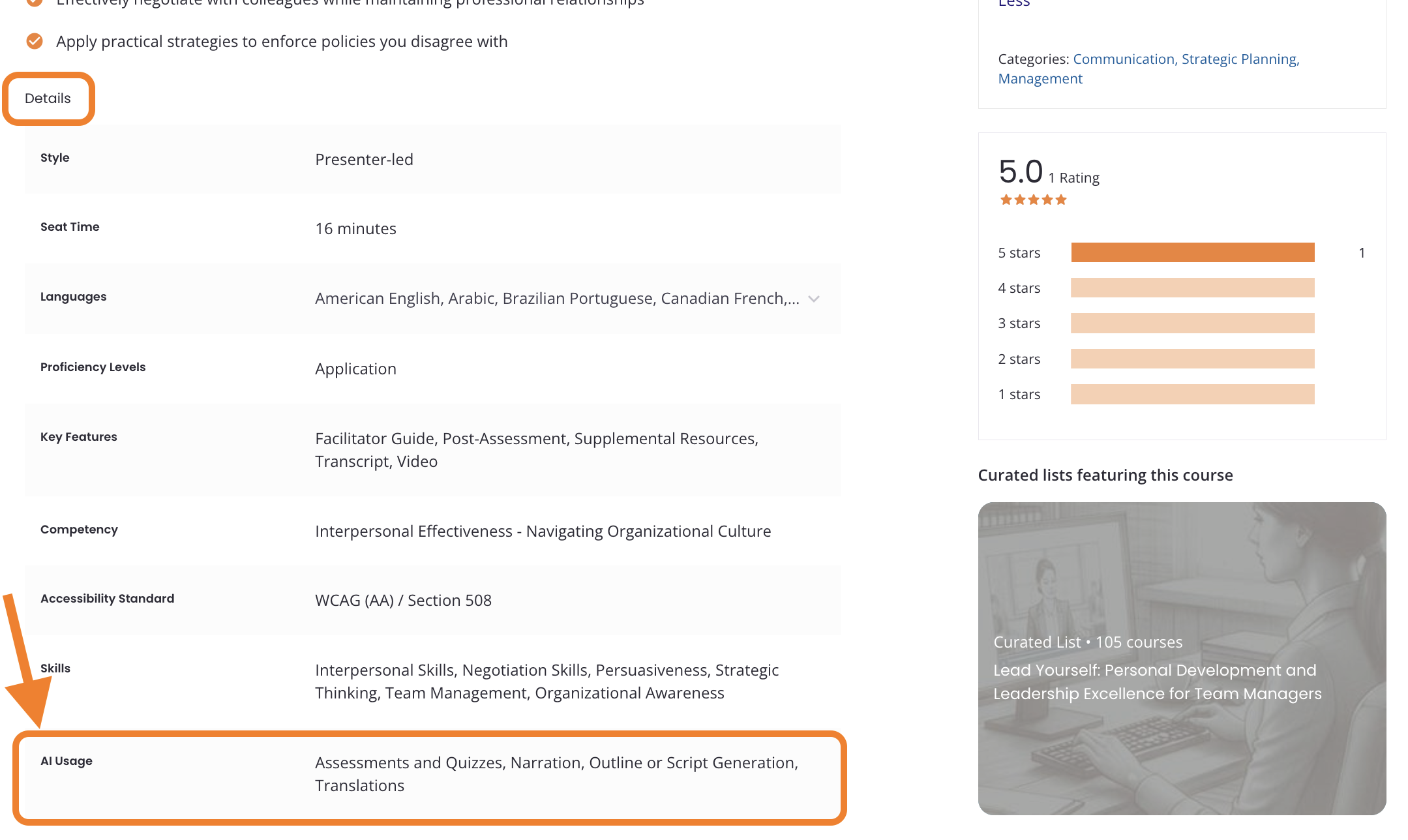 2 - The Details area of the example course page.png